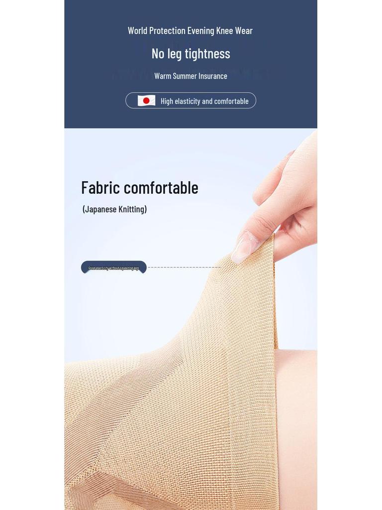 Dámský ultratenký bezešvý návlek na ochranu kolen: Protiskluzové, Hřejivé, Prodyšné a Neviditelné na Jaro/Léto