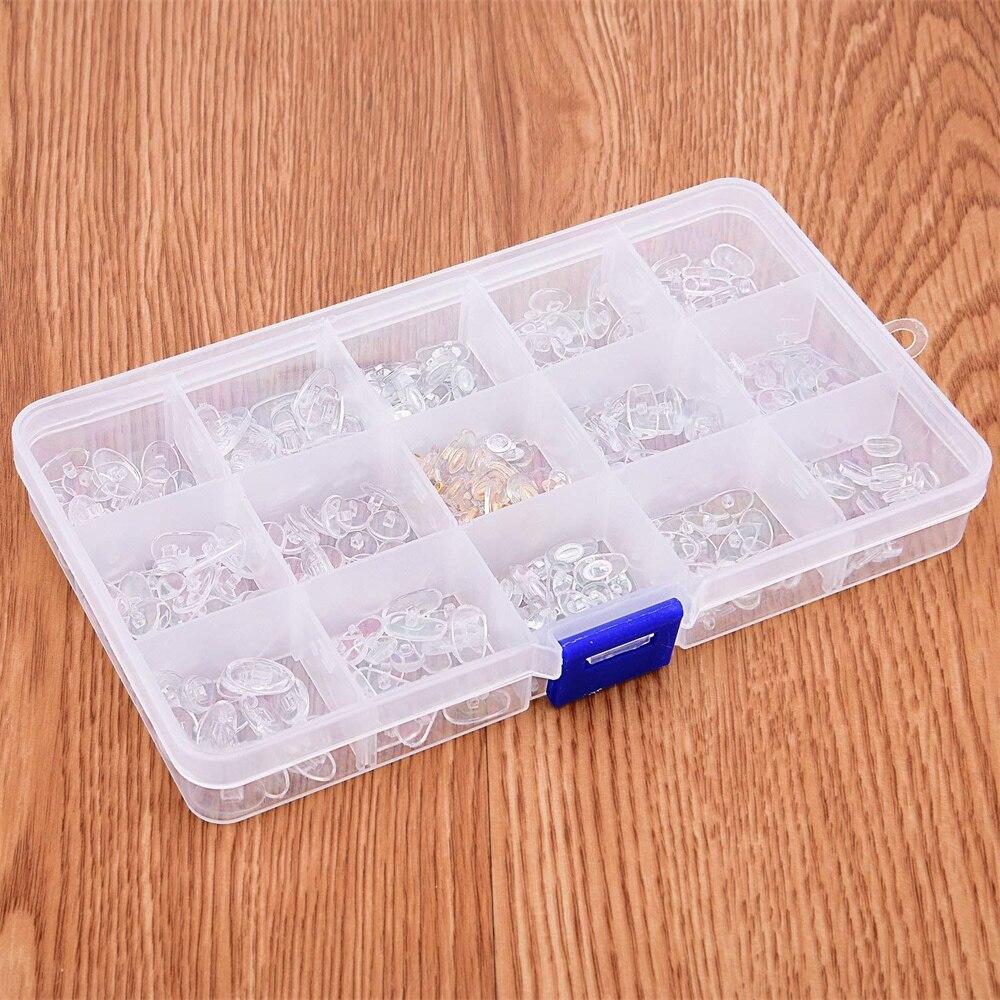 150 Pairs/Box Glasses Nose Pads Silicone Brace Support Sunglasses Spectacles Eyeglass Anti Slip Screw On Nose Pads Repair Tools