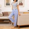 Pajama Style Summer Casual Short-sleeved Long Pants Two-piece Set of Home Wear