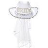 Rhinestones Bride Cowboy Cowgirl Hat with Veil Bachelorette Wedding Party Props