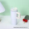 Insulated Sublimation Travel Tumbler with Handle and Straw