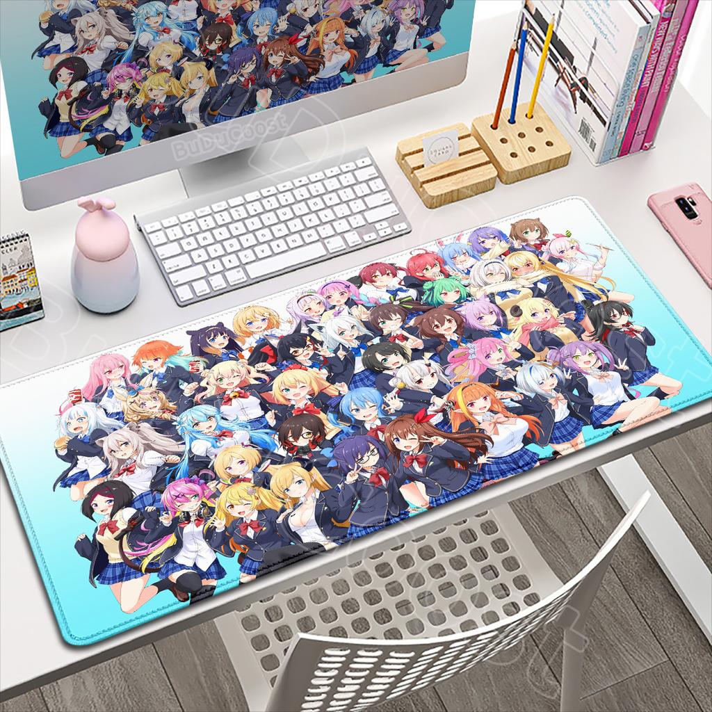 Hololive Anime Kawaii Girl Himemori Luna Mouse Pad Large Laptop Keyboard Mat Non-slip Rubber Base Office Mouse Mats XXL Desk Rug