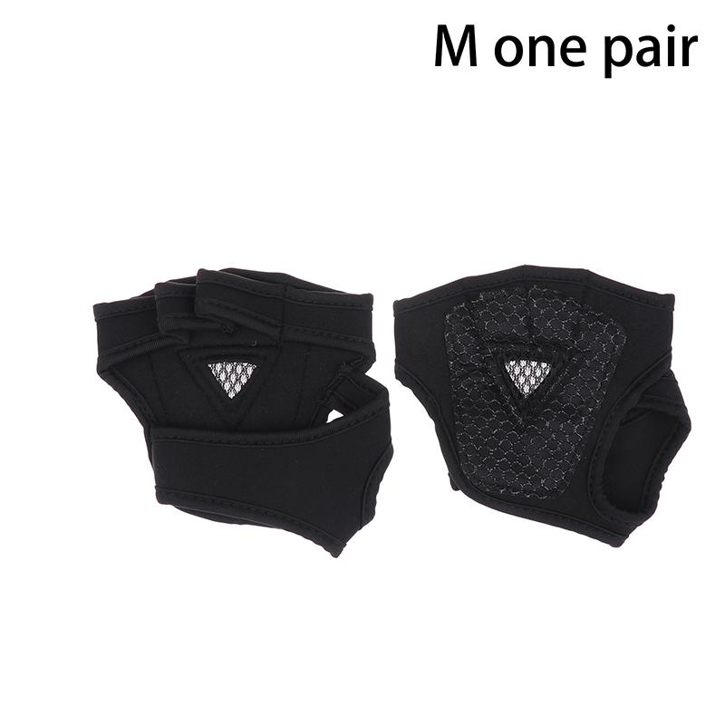 

1 пара перчаток для защиты рук, запястий и ладоней, перчатки для тренажерного зала, фитнеса, тяжелой атлетики, спортивной поддержки, с половиной пальцев, нескользящие, для запястий и пальцев M