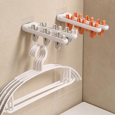 Clothes Drying Rack Small Folding Underwear Hangers with 6 Clips 360 Degree Rotatable Multifunctional Laundry Hanger for Socks Towels Bras Baby