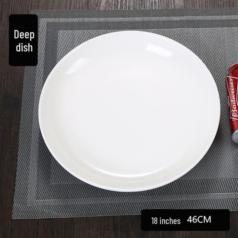 Sweet & Elegant Pure White Ceramic Round Dinner Plate