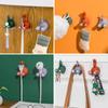 6 Styles Cartoon Animal Tail Toothbrush Holder Punch-Free Wall Hook Cute Self-adhesive Bathroom Towel Hook Children Toothbrush Holder