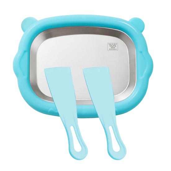 

Машина для жареного йогурта Портативная домашняя машинка для приготовления роллов из мороженого Нержавеющая сталь Замораживающий поднос с 2 лопатками Не содержит БФА Поднос для приготовления роллов из мороженого Замораживающий