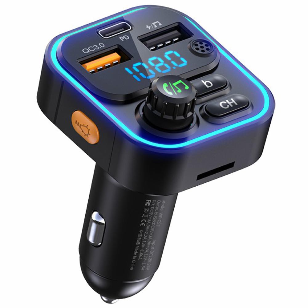 

WEKOME WP-C52 Bluetooth-compatible MP3 PD 20W Fast Charging Car Charger As Shown A
