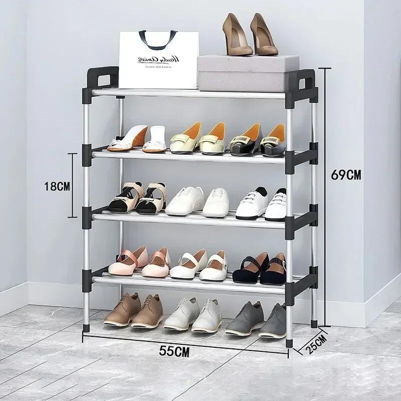 4-6Floor Simple Shoe Rack Multi Layer Dustproof Household Doorstep Shoe Cabinet Storage Space Saving Assembly of Small Shoe Rack
