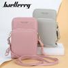 Baellerry Womens Wallet Pu Leather Large Capacity Zipper Crossbody Phone Bag For Daily Use