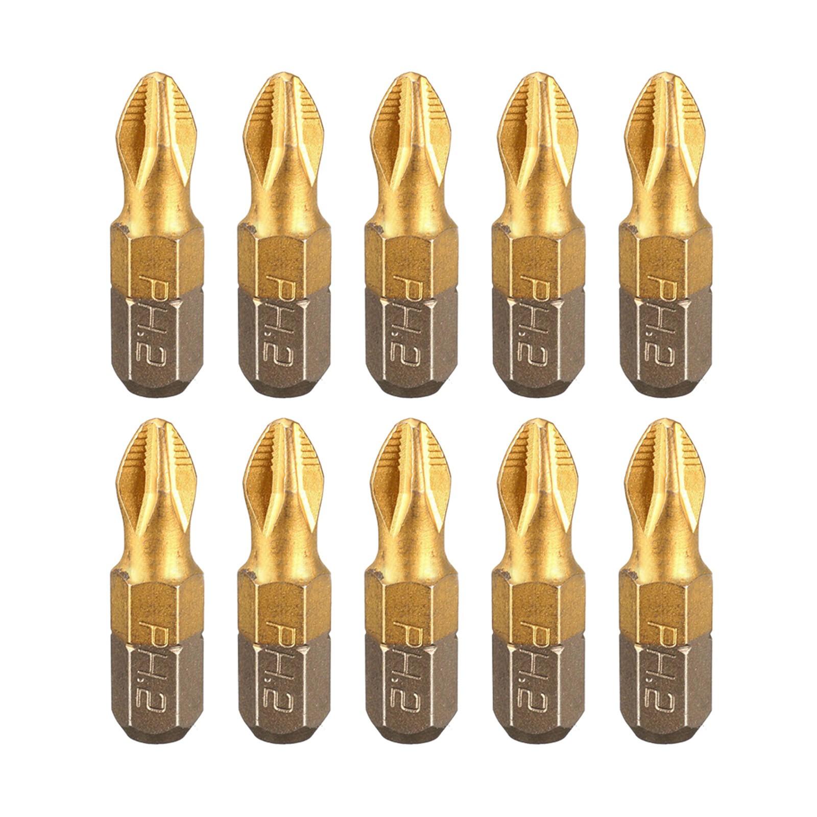 

Длинная отвертка, нескользящая бита PH2 с титановым покрытием