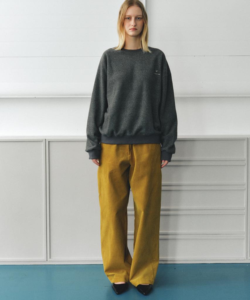 Aente Corduroy Wide Pants -Mustard