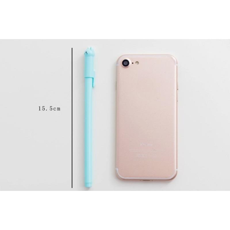 6 BUC Pix neutru creativ cu pisică drăguță de desene animate, cu pisică șerpuitoare, pix negru, pix pentru semnătură, papetărie pentru studenți, pix neutru