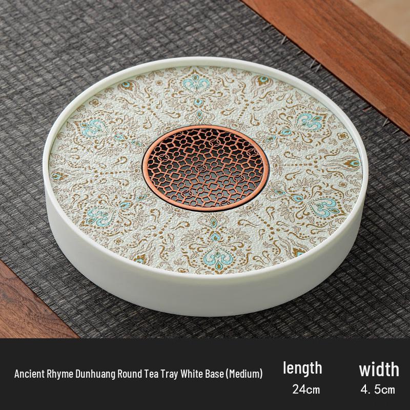 Chaxun Dunhuang Art Round Tea Tray