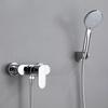 Chrome Brass Simple Shower Set Wall Mounted Hot Cold Water Mixer Faucet Shower Lift Shower Faucet Handheld Shower Set
