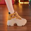 Fashion Hollow Summer Sandals Wedge Heels Sneakers Women High Platform Beach Flip Flops Casual Breathable Walking vulcanized shoes