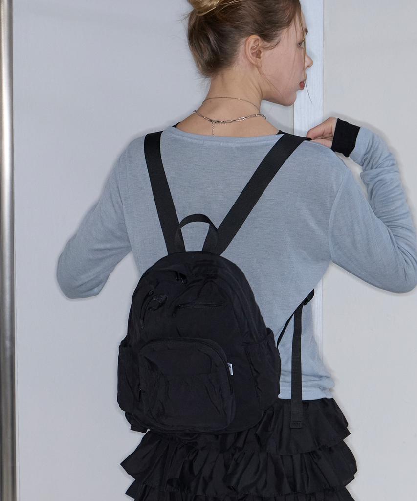 Paons Pocket Mini Backpack Black