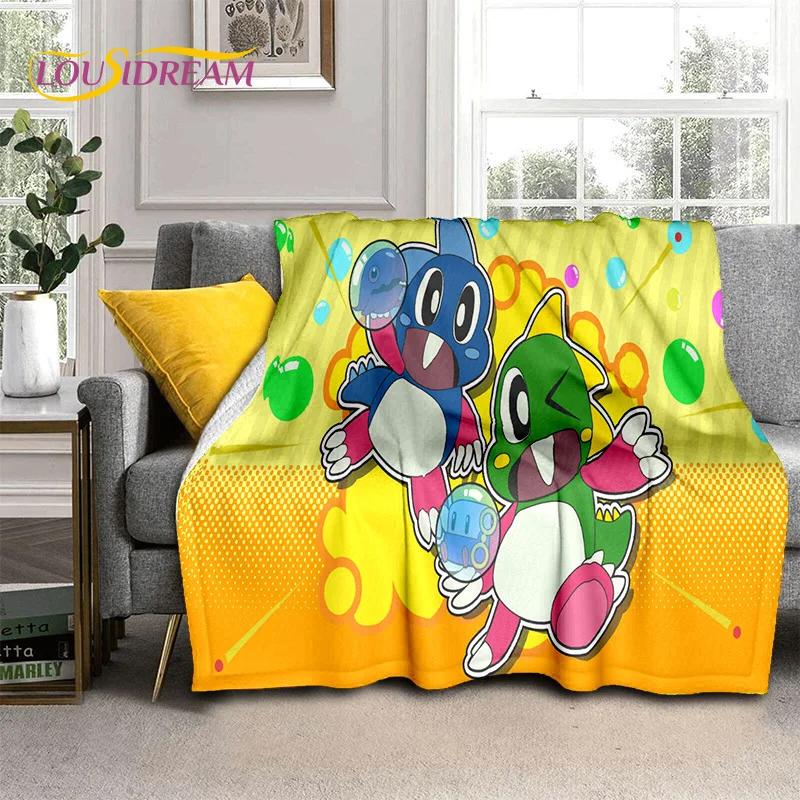 Cartoon Bubble Bobble Game Gamer 3D Blanket,Soft Throw Blanket for Home Bedroom Bed Sofa Picnic Travel Office Cover Blanket Kids
