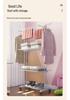Dual Rod Folding Wing-shaped Clothes Rack: Floor-standing, Multi-functional, Movable, and Foldable