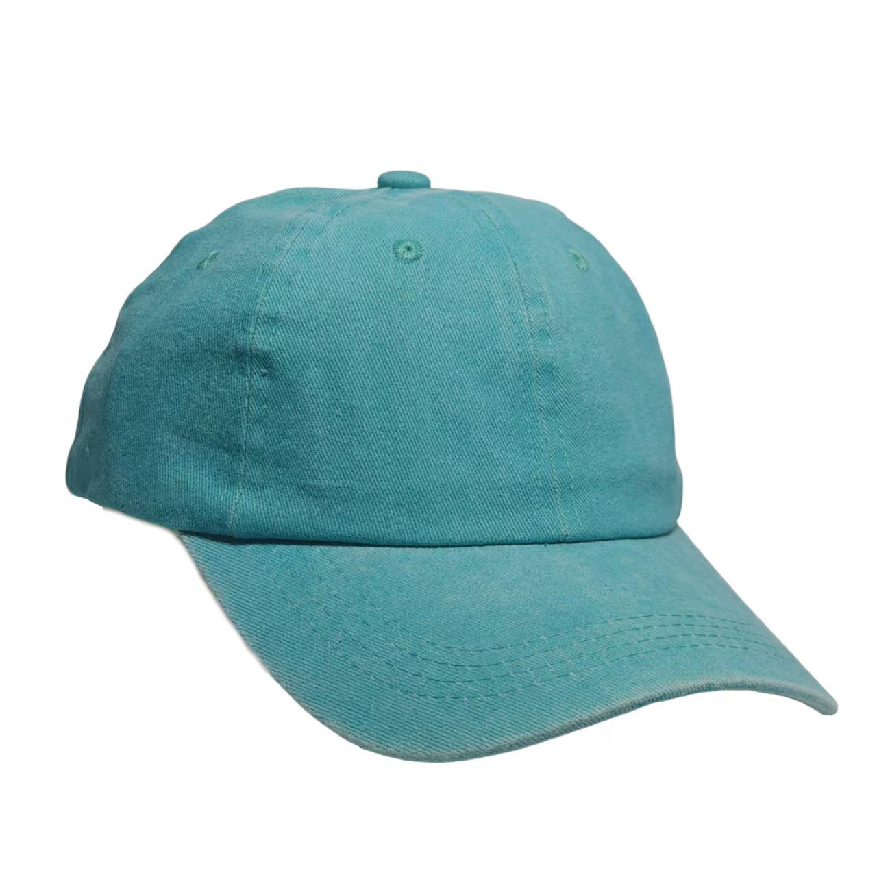 

Ретро бавовняна бейсболка з великим козирком, washed cotton M (56-58cm) небо синє кольору