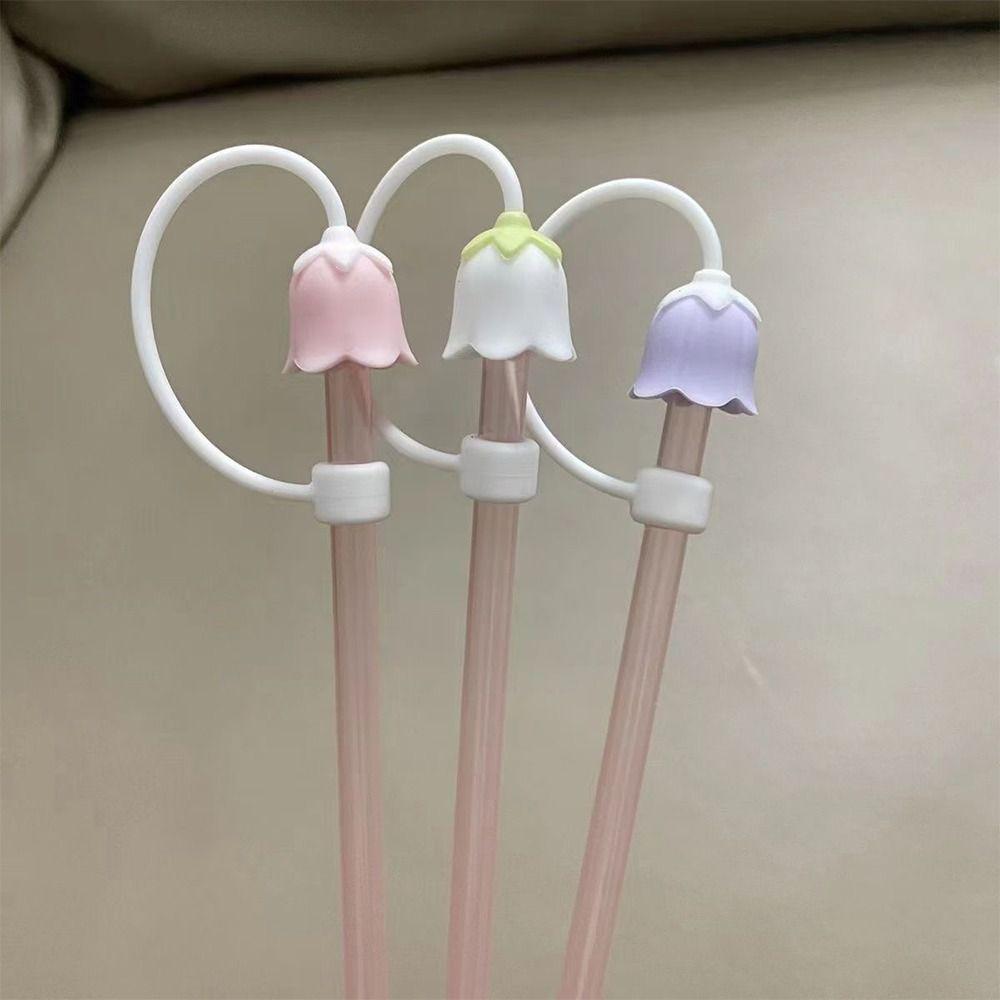 Splash Proof Flower Straw Topper Reusable Straw Caps for Stanley Yeti Tumbler Cup 10mm Straws