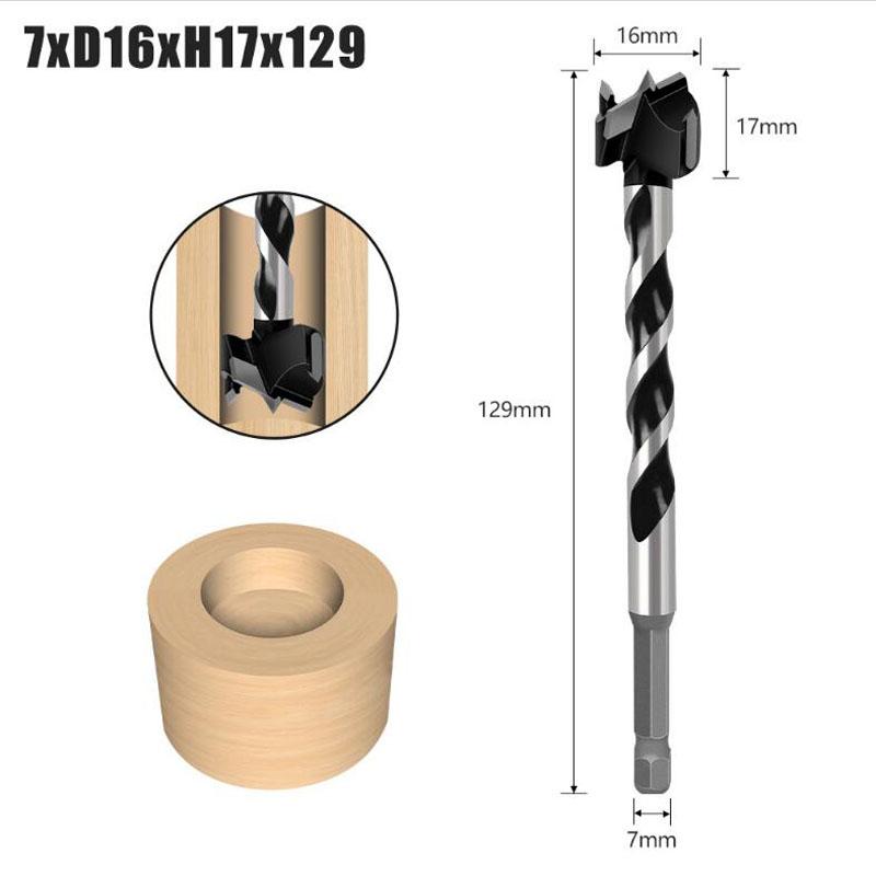 

Более длинные наконечники Форстнера Деревообрабатывающий инструмент Пильный диск Фреза Сверла для сверления отверстий Фреза с круглым хвостовиком из карбида вольфрама 16-25 мм 16MM чёрный