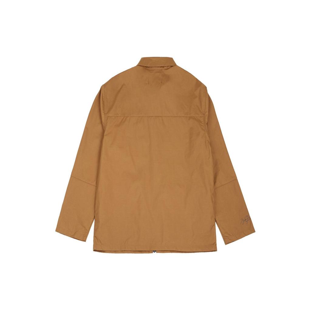 Jordan SS22 Jumpsuit Sports Jacket With Turn-Down Collar Men Outerwear Brown Yellow DJ0243-241