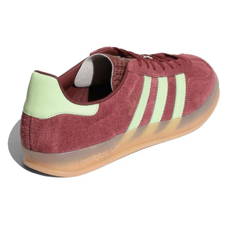 Adidas Gazelle Indoor Shadow Red Semi Green Spark Unisex Sneakers Gum IH7487