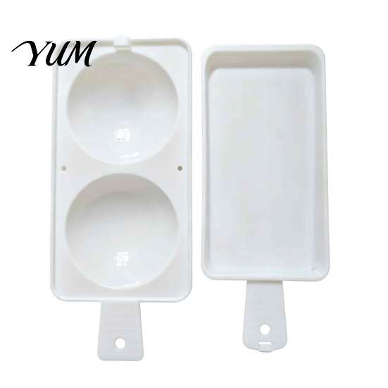 Double Egg Poacher Microwave Poacher, 2?Cavity Steamer Cooker with Lid & Handle, Portable Kitchen Tool Boiler Mold, Quick Breakfast Gadget for Home
