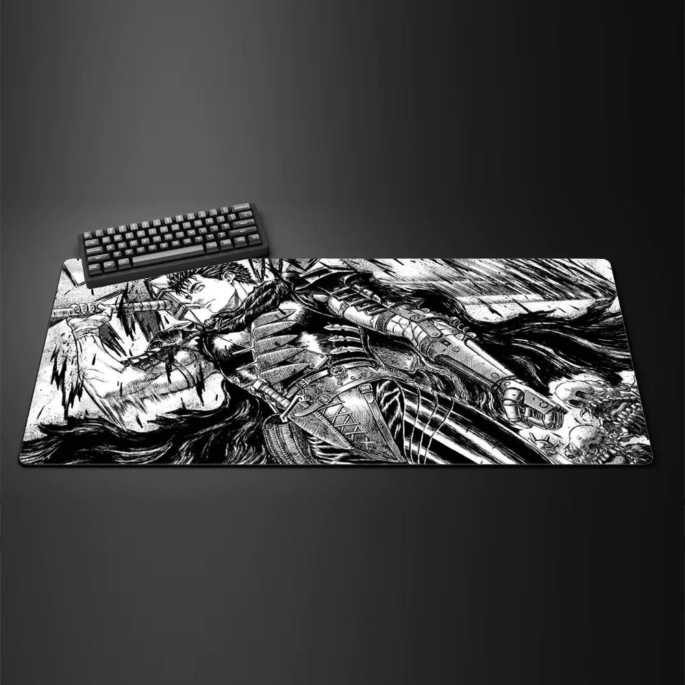 Tappetino per Mouse Accessori per Computer da Gioco Varmilo Tastiera MousePad CS GO LOL Tappetino Mouse Berserk Guts Anime Tappeto Gamer Tappetino per Scrivania