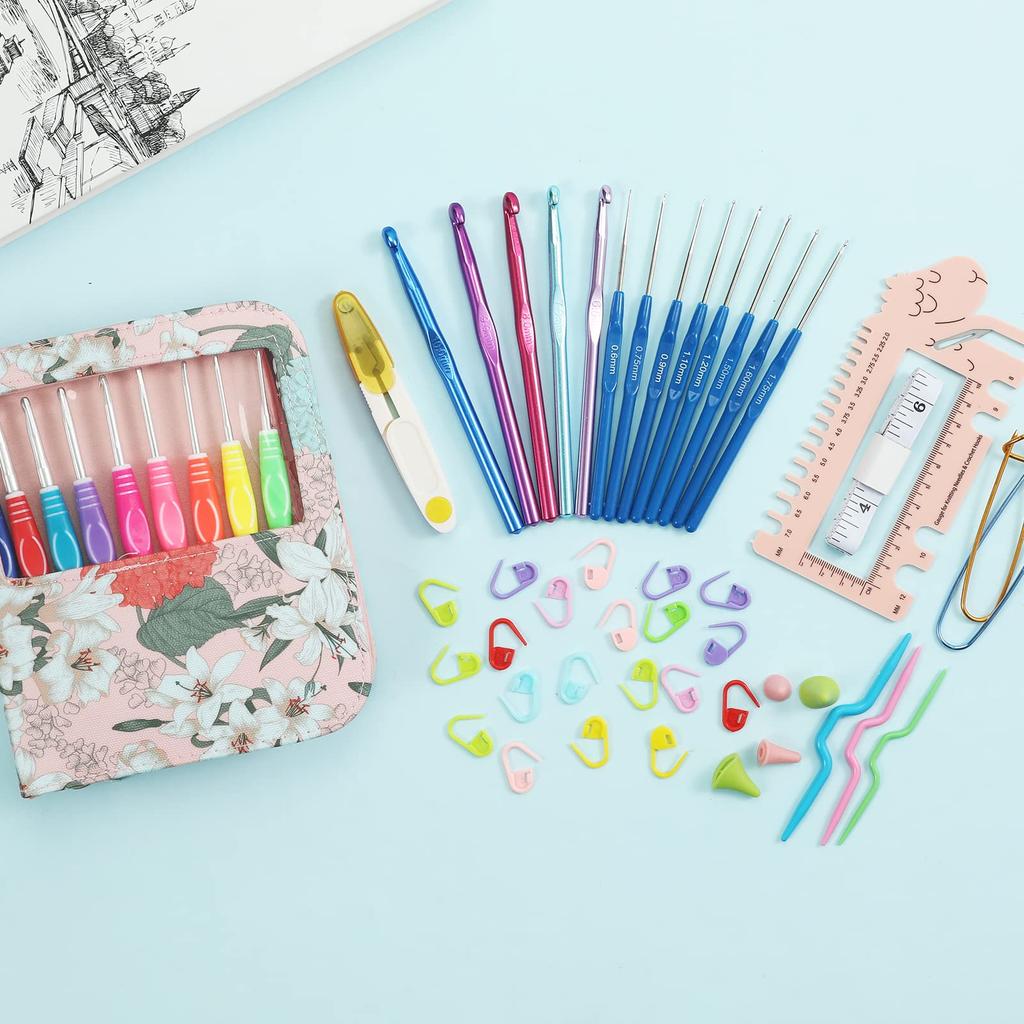 Crochet Knitting 22 Lace Knitting Basic Row Ring Knitting Tape Stitch Yarn Needle D&D Hooks, Needles, Needles, 61-Piece Set, Handicrafts, Knitting,