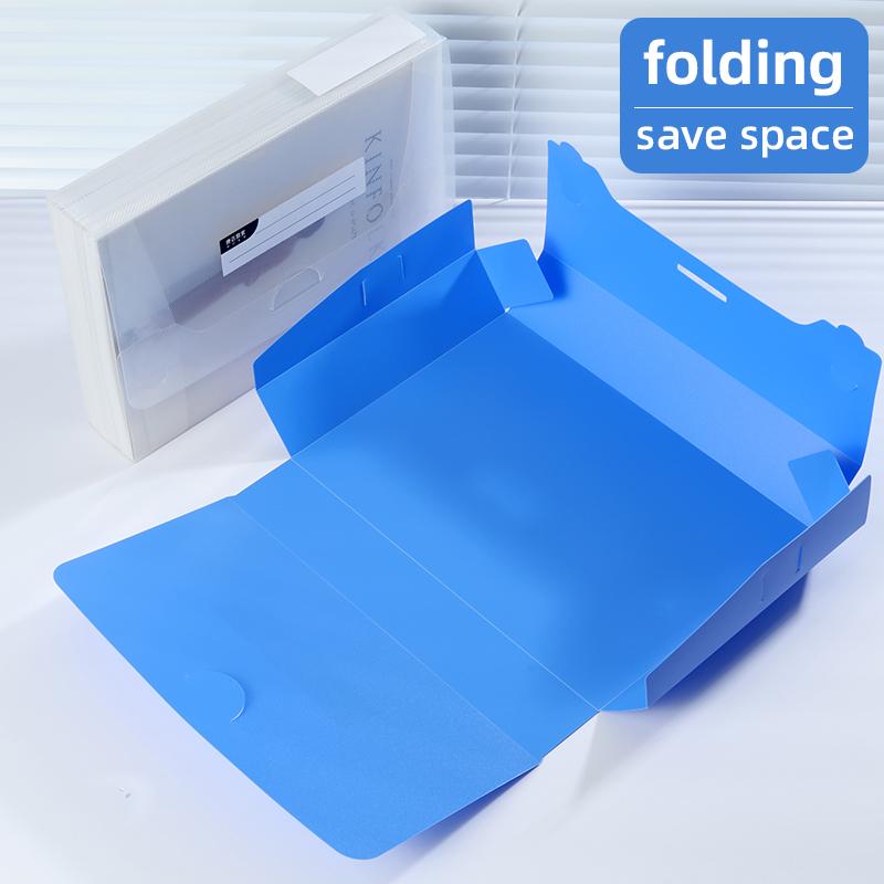 A4 Large Capacity foldable archive box Desktop Bookcase  File Storage Learning Office Data Folder Book Organizer