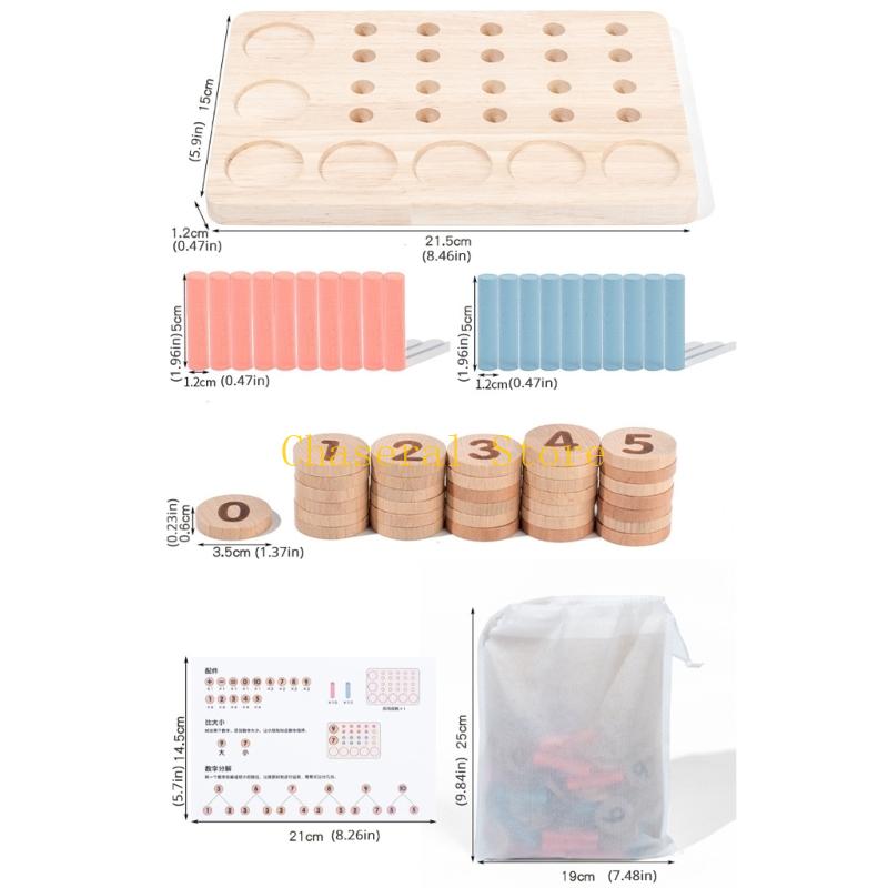 E7Ce Kindergarten Number Learning Toy For Elementary School Puzzle Block Math Learning Toy For Brain Development
