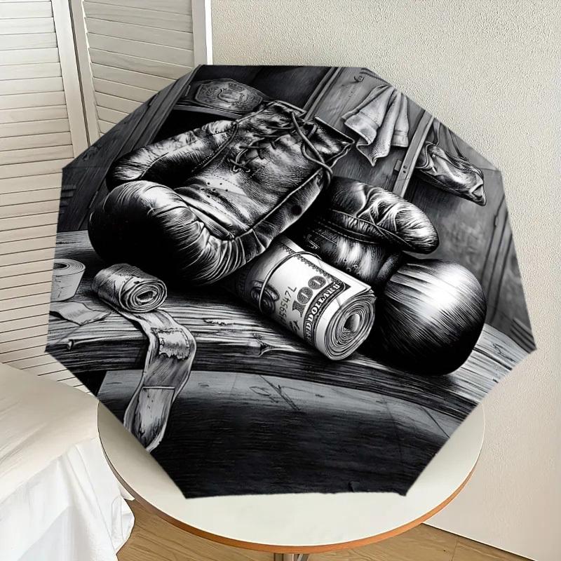 1PC Boxing Money Umbrella-8-Rib Reinforced, Automatic Open, Lightweight & Durable, Fashion Accessory for Outdoor, H0330