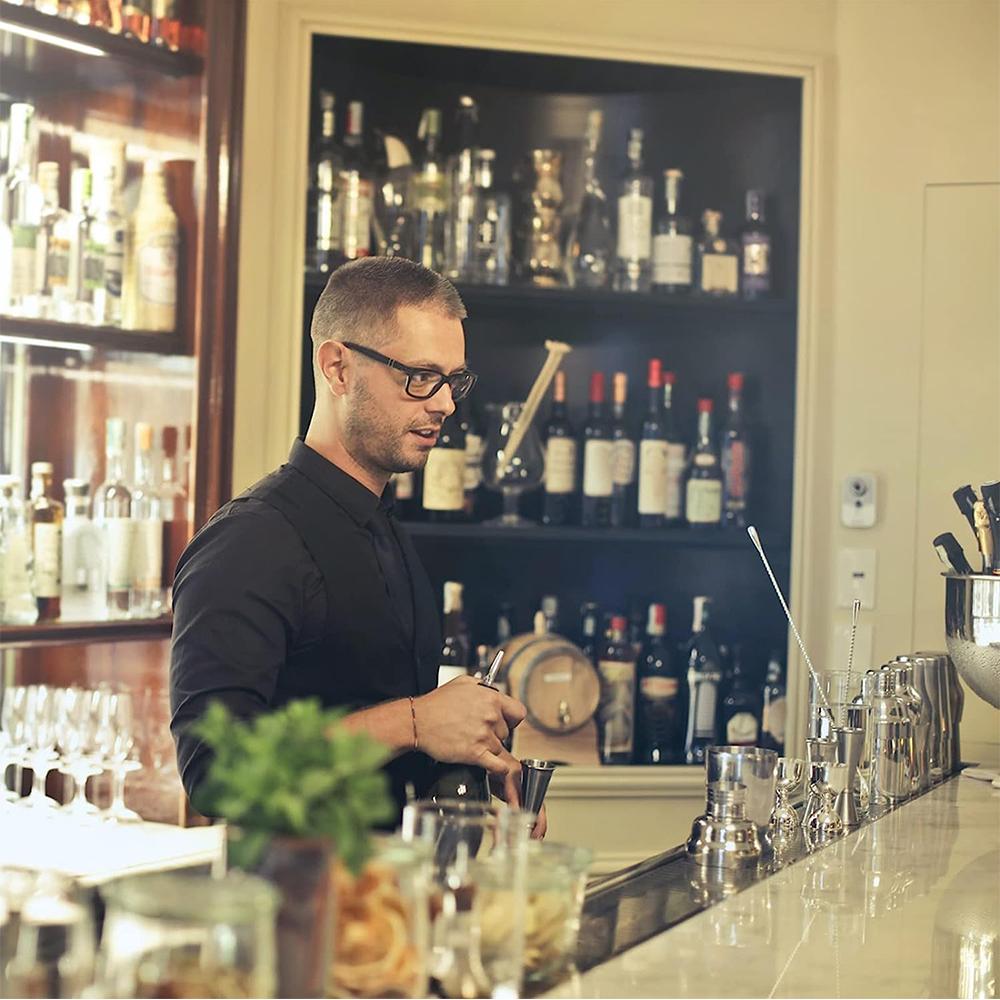 8PCS nerezový odlévač se silikonovými krytkami pro bary, restaurace