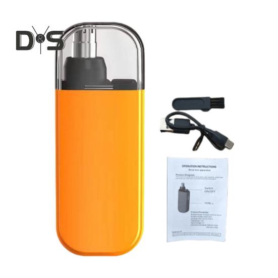 

Триммер для волос в носу для мужчин, водонепроницаемый, электрический, портативный, аккумуляторный, многофункциональный, инструмент для стрижки волос в носу, ушах, бровях оранжевый