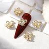 2Pcs Christmas Nail Design Set Christmas Bell Elk Sled Zircon Tree Nail Zircon Art