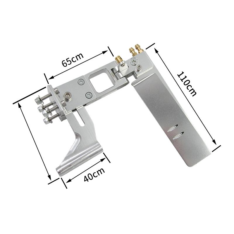 Aluminiumlegierung 110mm Wasserabsorbierendes Ruder Aluminium Saug-Ruder mit Heck 4MM Wellenhalterung für CAT RC Jet-Boots Teile