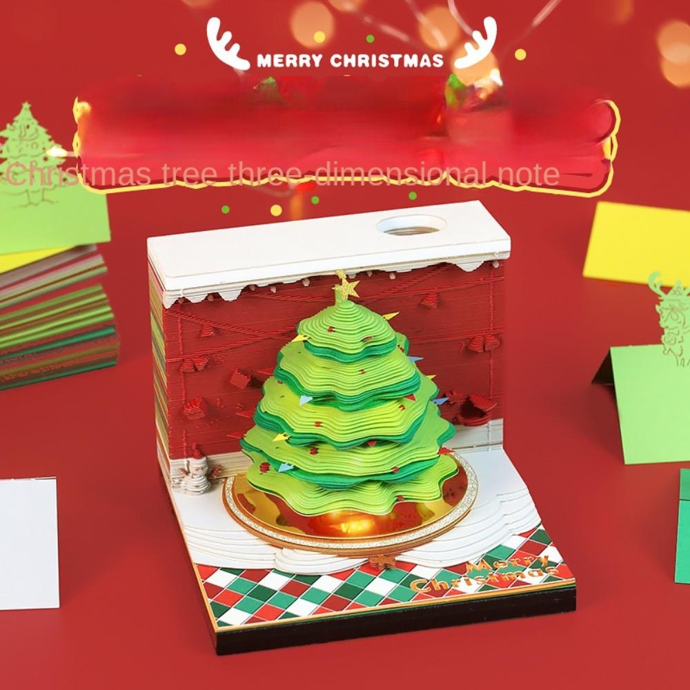 

3D Рождественская елка Блокнот Бумага Трехмерная Блокнот Бумага для резьбы по бумаге Офисы
