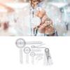 6pcs PVC Material 360° Goniometer Set Transparent Clear Angle Ruler Set  Physical Measurement
