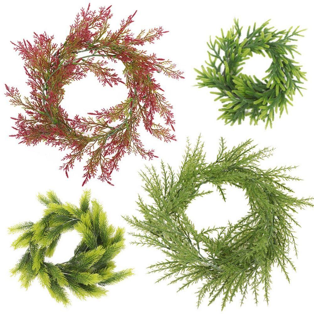 Creative Green Christmas Pine Garland 180cm Plastic Lifelike Pine Vine Party Supplies Wedding Favors Artificial Pine Christmas