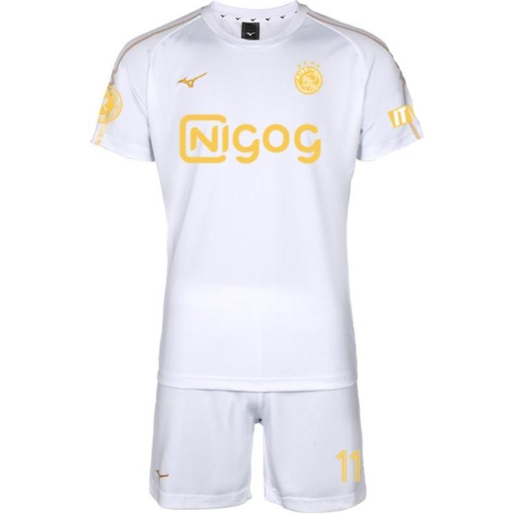 Mizuno Soccer Jersey Set Men s White Gold P2CG14Z102 XXL