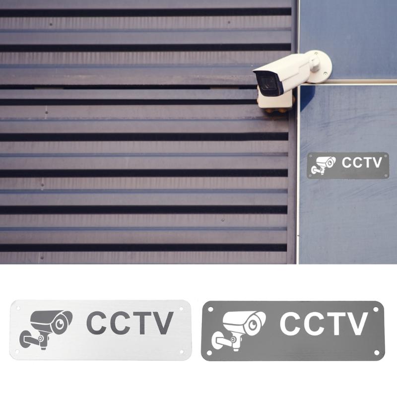 Kamera bezpieczeństwa CCTV Znak ostrzegawczy „W trakcie pracy” Metal odporny na rdzę Uchwyt z nadrukiem UV
