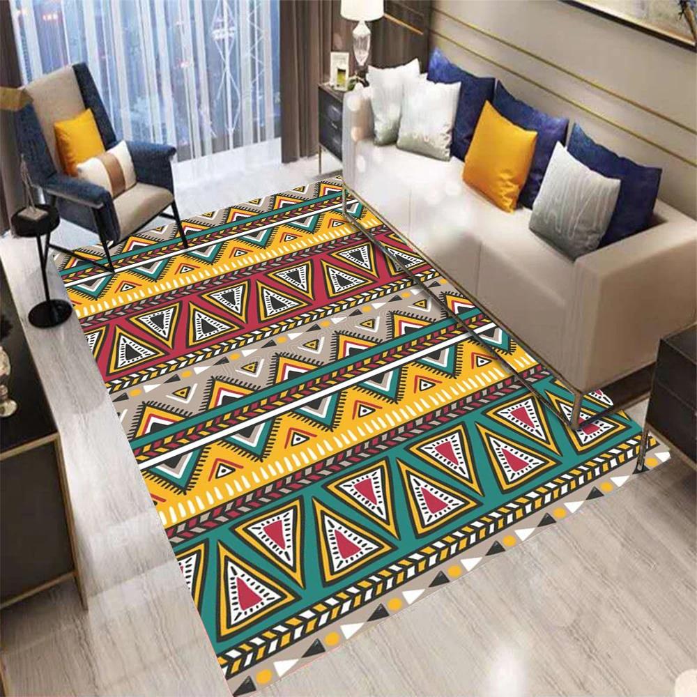 Bohemian Persian Nordic Large Area Rug Non-Slip Carpet for Living Room Bedroom Sofa Kitchen Kids Floor Mat Decoration