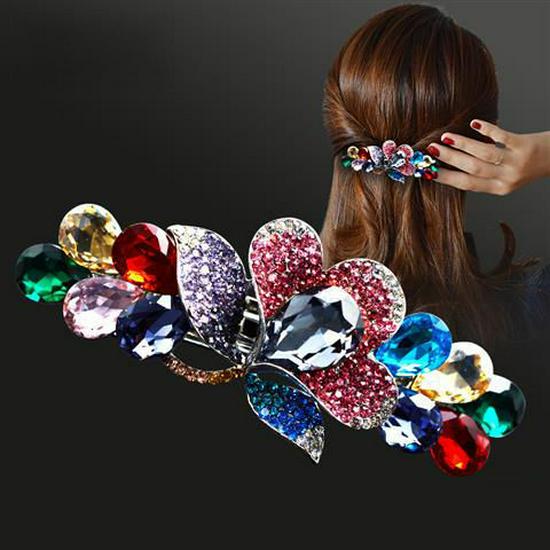 Rhinestone Hairpin Headdress: Women's Spring Clip for Updo & Hair Accessories