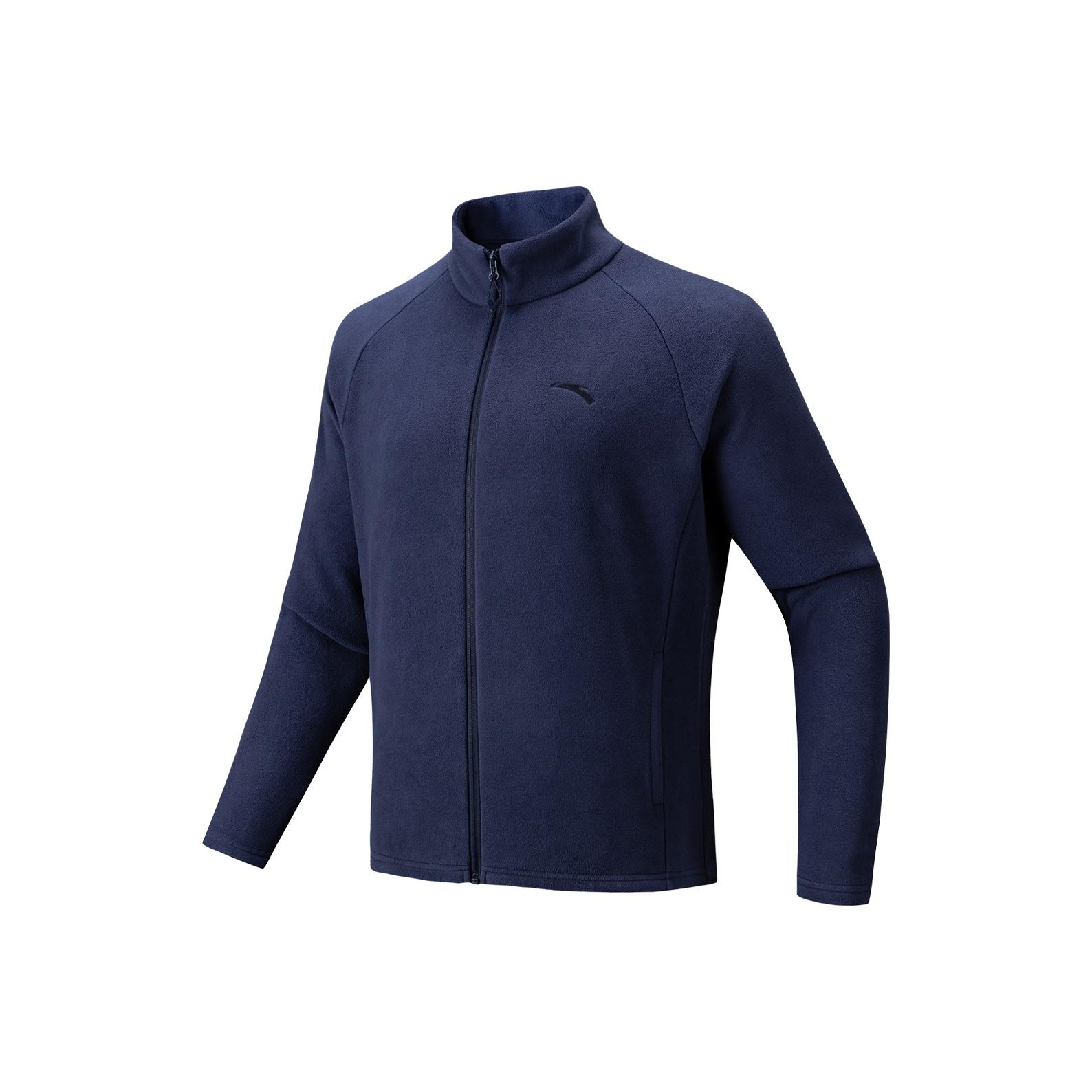 

Anta Куртка из флиса Fire Shell со стойкой воротником, модная, повседневная, теплая, с флисовой подкладкой для удержания тепла, унисекс, цвет хаос-синий 972616702-7 S