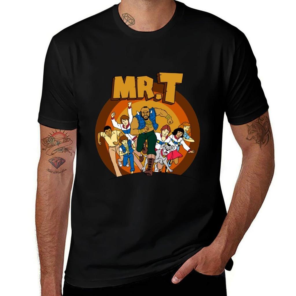 Mr T Cartoon Tshirt Basic Regular Fit Casual Tshirt