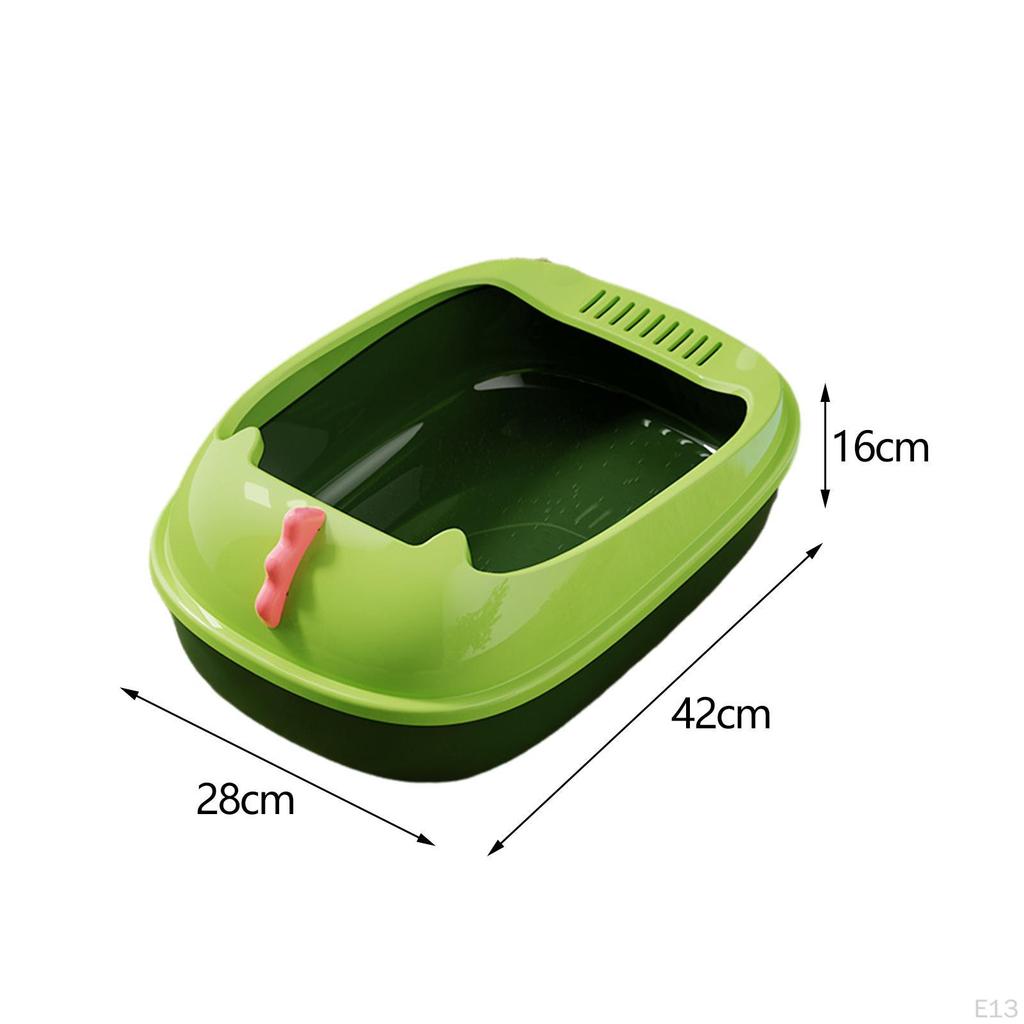 Litter Box Potty Toilet Sandbox Container Splashproof Cage Bedpan Pet for
