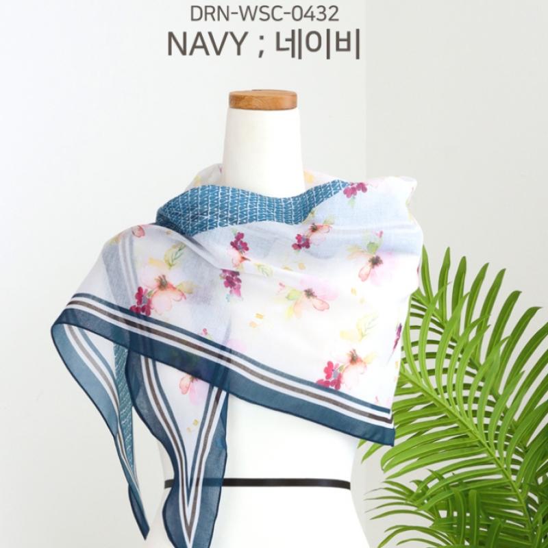 Shop Women Daisy Twill Scarf Navy Drn Wsc 0432