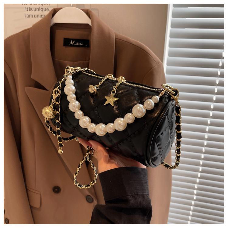 

Премиальная сумка женская весна-лето 2025 новая модная сумка-мессенджер на цепочке с бриллиантами женская сумка-цилиндр